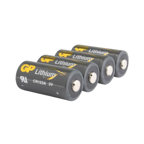 GP Batteries 3V 1400mAh CR123A Batterie GP Lithium (4 Stück)