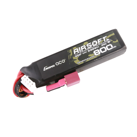 Gens Ace Lipo 3S 800mAh 11,1V 25C 3S1P Airsoft Deans