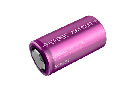 Efest IMR18350 - 1200mAh 3,6V - 3,7V Li-Ion-Akku max. 10A (15A) (Pluspol flach)