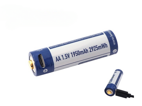 Keeppower AA 1,5V 2925mWh (ca. 1950mAh) Lithium Ionen Akku (Wiederaufladbar über micro USB)