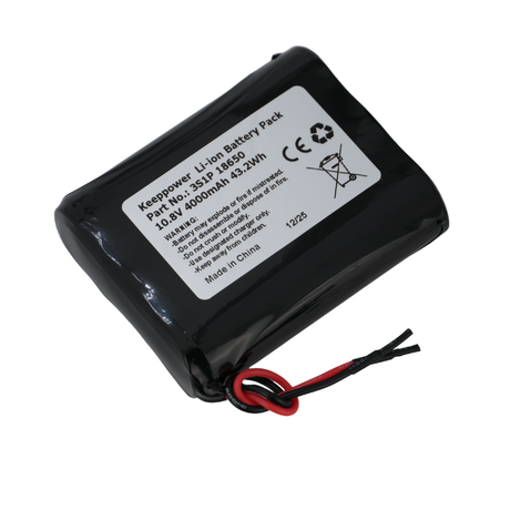 Keeppower 3S1P -18650 - 4000mAh - 10,8V -11,1V Li-Ion Akkupack mit BMS-Schutz mit Kabelanschluss