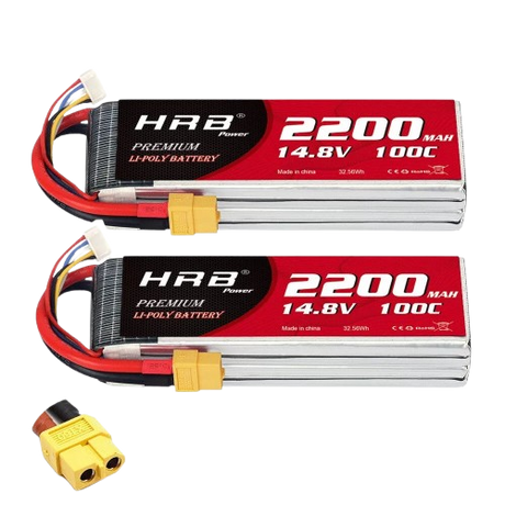 HRB 4S 2200mAh 14,8V 100C LiPo-Akku mit XT60-Stecker