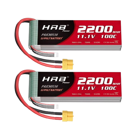 HRB 3S 11,1V 2200mAh 100C Lipo-Akku mit XT60-Stecker (2 St. )
