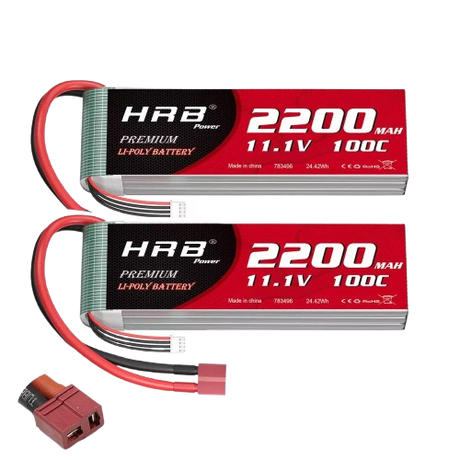 HRB 3S 2200mAh 11,1V 100C LiPo-Akku mit Deans T-Stecker (2 St.)