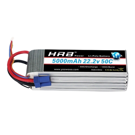 HRB 6S 5000mAh 22,2 V 50C EC5 LiPo Akku