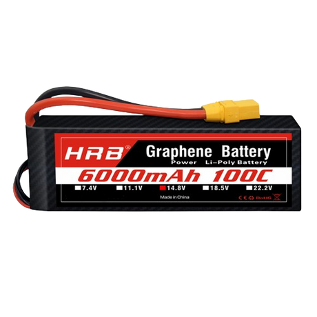 HRB 4S 6000mAh 14.8V 100C XT90 Graphene LiPo Akku