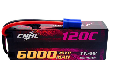 CNHL Racing Series 3S 6000mAh 11,4V 3S 120C HV Hardcase Lipo-Akku mit EC5-Stecker