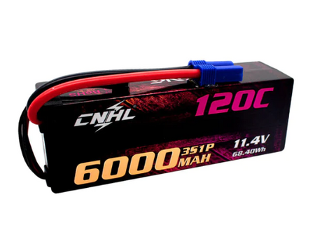 CNHL Racing Series 3S 6000mAh 11,4V 3S 120C HV Hardcase Lipo-Akku mit EC5-Stecker