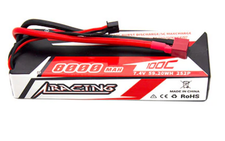 CNHL Racing Series 2S 8000mAh 7,4V 100C Hardcase Lipo-Akku mit T/Dean-Stecker