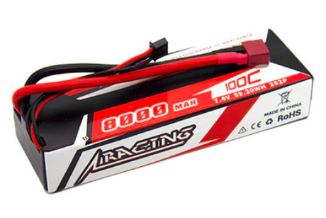 CNHL Racing Series 2S 8000mAh 7,4V 100C Hardcase Lipo-Akku mit T/Dean-Stecker