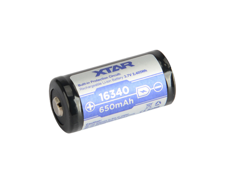 Xtar 16340 (LIR123A) - 650mAh 3,6V - 3,7V Li-Ion-Akku geschützt